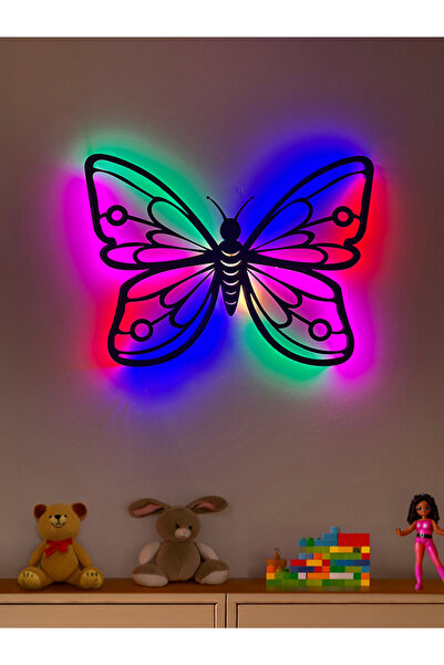 TASAGRAM Ledli Metal Kelebek Tablosu