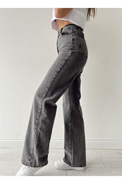 BİENAL BUTİK Dila Bolpaça Smoked Palazzo Lycra Loose Jean