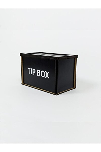 Genel Markalar - Ahşap Siyah Tip Box Kumbara Ve Bahşiş Kutusu Tipbox