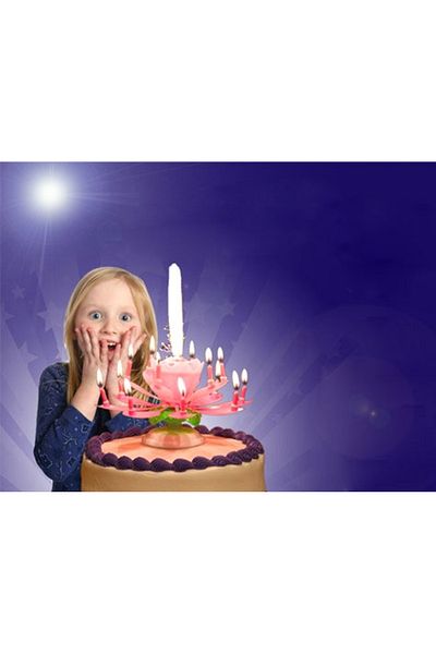 deryame Musical Self Opening Magic Cake Candle