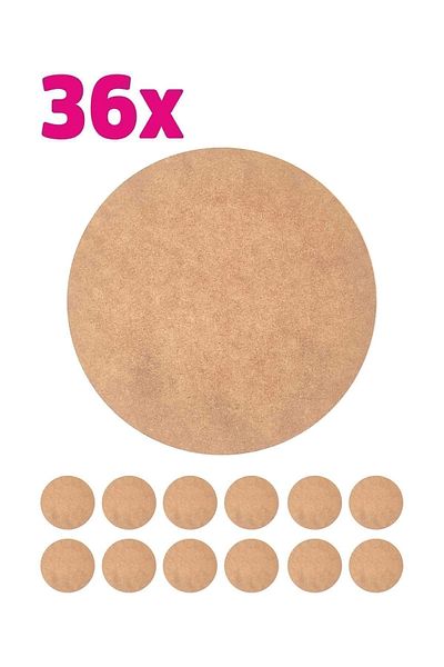 YGNPLUS 36 Τεμάχια 3 Mm Ακατέργαστο MDF 20cm Στρογγυλό φύλλο φορτιστή - Under service