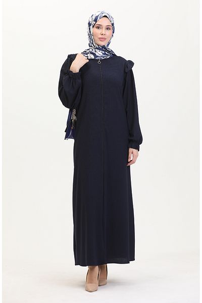 sefamerve Navy Blue Frilly Ferace - Μοντέλο 1055-05
