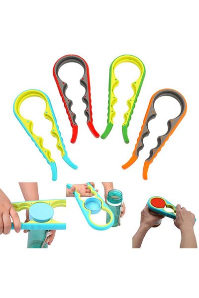 kapsulavm 4 Function Plastic - Silicone Bottle Jar Lid Opening Apparatus