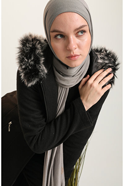 sefamerve Μαύρο γούνινο παλτό - 612980 -01