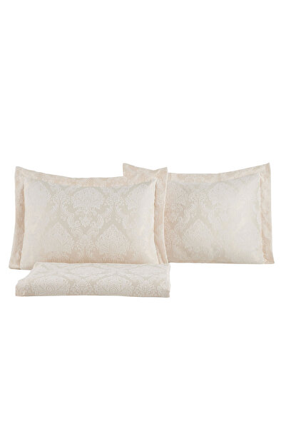 bursa çeyiz Dora Çift Kişilik Yatak Örtüsü Seti (krem)