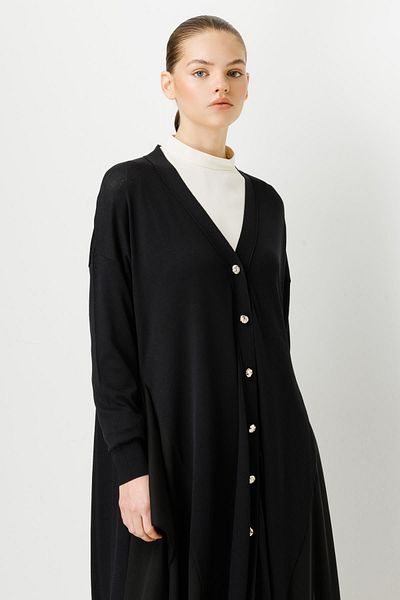 Ghisa Chiffon Detailed Knitwear Cardigan