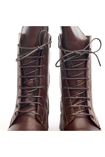 derinet Hakiki Deri Fermuarlı Kadın Bot