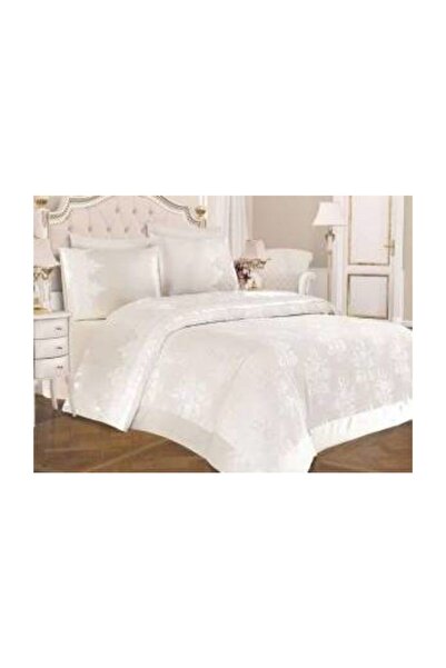 bursa çeyiz French Laced Bursa Dowry Pique Set - Cream