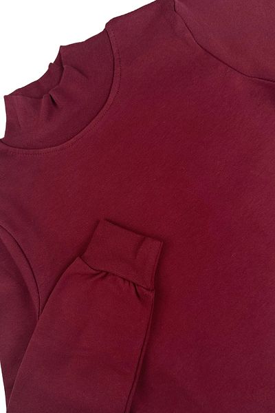 difa kids Fete Băieți Unisex Copii Culoare Bordeaux Iarnă sezonieră Cu jumătate de gât cu mânecă lungă Badi