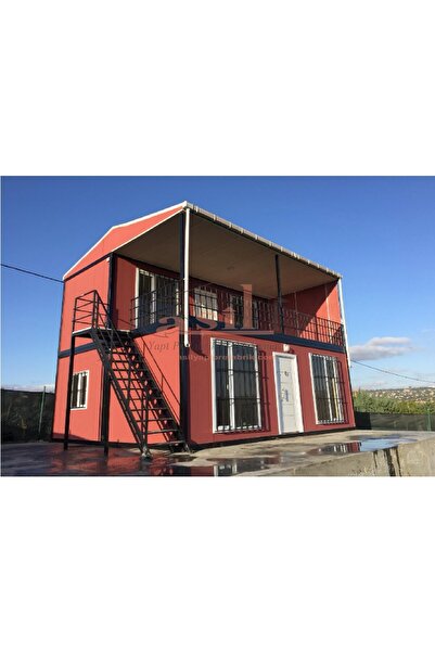 APK ASİL YAPI PREFARİK & KONTEYNER 84 m² (63+21 m²) 2 KATLI,ÇATI, VERANDALI İÇ-DIŞ BETOPANLI KONUT