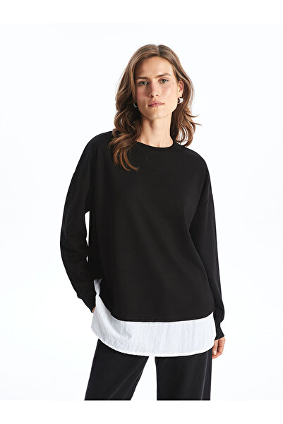 LC Waikiki Дамска блуза с голям размер и деколте тип „велосипед“ - W4HH74Z8