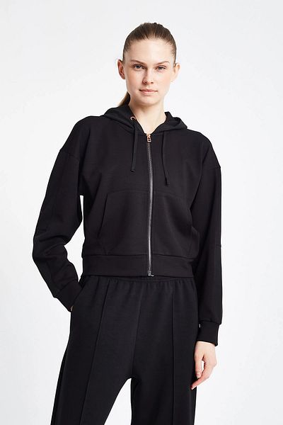 Lescon Women's Hooded Zipper Sweatshirt - 24N-2103