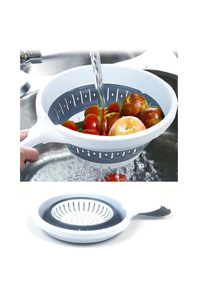 Angoravi Space-Saving Foldable Strainer with Handle 1000 L