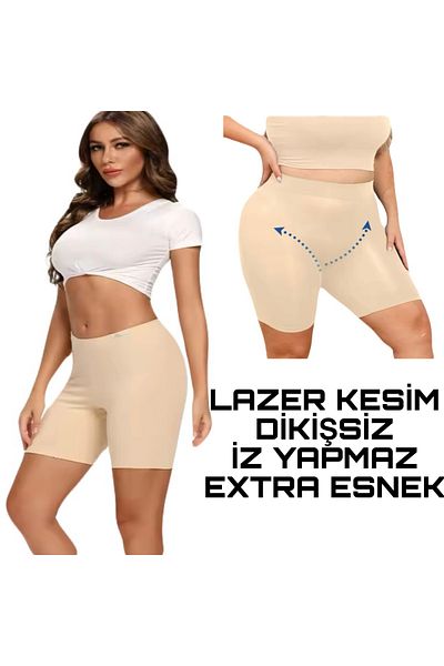 Afrodizyac Laser Cut Seamless Non-Marking Gathering Ghost Shorts