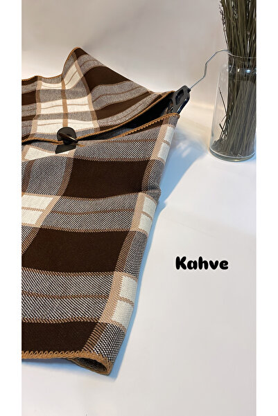 Onur Poncho - Πλεκτά υφασμάτινα πλεκτά Hijab Poncho Winter with Buttons Keep Warm Κατάστημα μόδας ποιότητας εξωτερικών ενδυμάτων