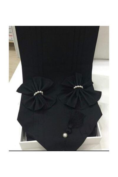 bursa çeyiz 26 Pieces Black Luxury Tablecloth Set for 12 People - Carefree Colber Fabric