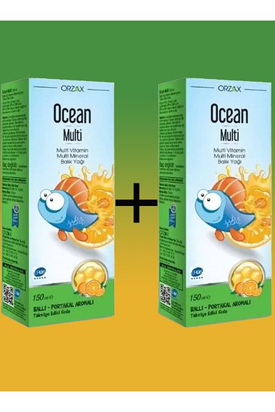 Ocean 150 ml X2 Multi Syrup - Fish Oil and Orange Flavor