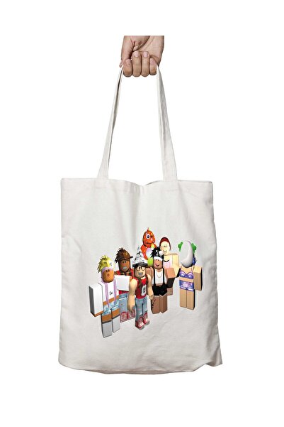 ART HEDİYE حقيبة كتف مدرسية من Roblox Mine Craft ذات وجهين وقابلة للغسل