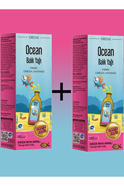 Ocean Balık Yağı Şurubu 150ml - Karışık Meyve Aromalı X2