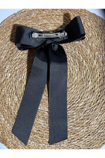 MADE BY PERİ Double Bow from the Ribbon, Child with the Tail, Adult Back Clip Buckle.