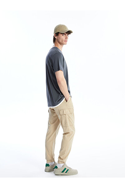 LC Waikiki Beige Standard Fit Gabardine Men's Cargo Pants