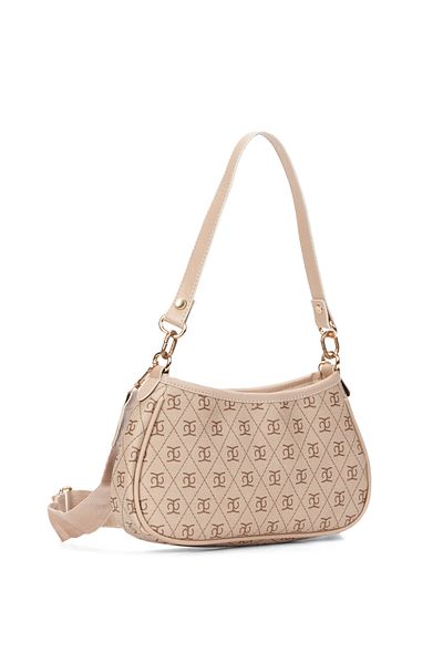 Newish Women's Mink Patterned Adjustable Cross Strap Cross Hand And Shoulder Baguette Bag Sleeve Bag