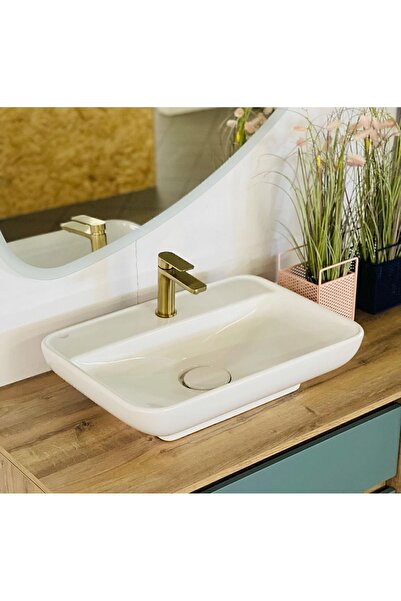 Turkuaz Cerastyle Lal 60 Tezgah Üstü Çanak Lavabo 60x42 Cm (lavabo Tıpası Dahil)