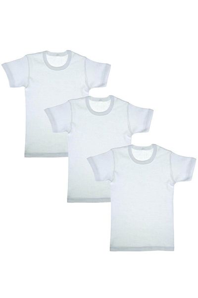 CUBBUX Tricou alb din bumbac cu mânecă scurtă pentru fete și maiou