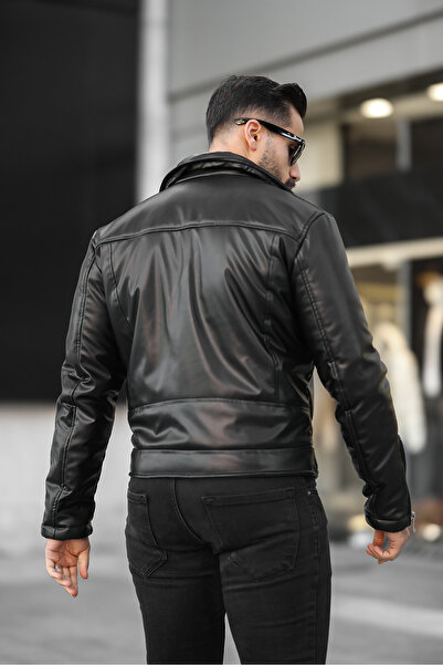 RHONES Pánský zimní kožený kabát Cruvase