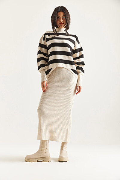 İKLİM LİFE Ριγέ Πλεκτό Σετ