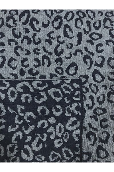 AXE SPORTSWEAR Women's Winter - Navy/Grey Soft Texture, Double Sided Leopard Pattern Shoulder Shawl