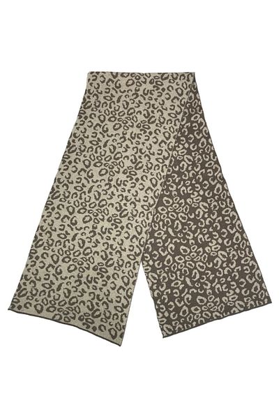 AXE SPORTSWEAR Brown Soft Textured Leopard Pattern Double Sided Women's Shoulder Shawl - Winter Scarf Shawl