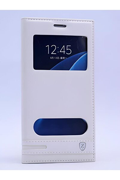 Musal Galaxy J7 Prime Kılıf Pencereli Kapaklı Suni Deri Kılıf
