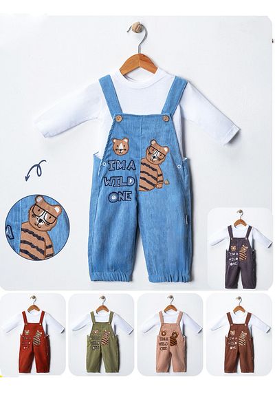 TUOBEBE Baby Velvet Brown Salopet