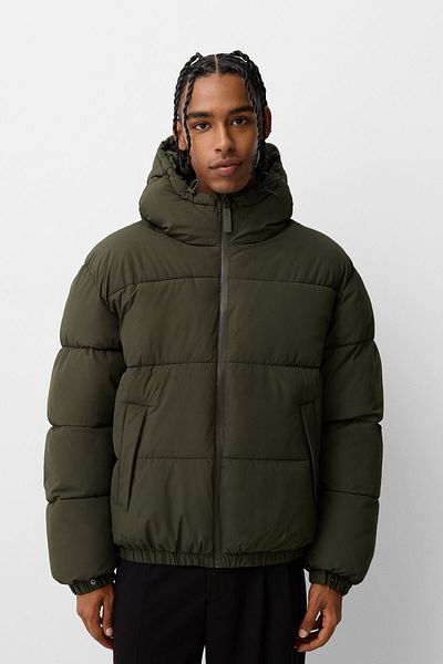 Bershka Puffer jacket with hood