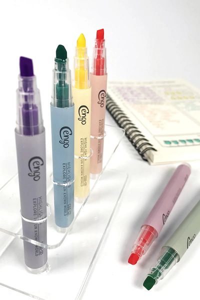 Polin Cg-121 Soft Pastel - 6 Colors Highlighter Set