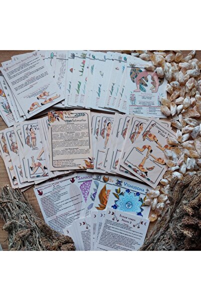 Yoga Hareketleri 5'li Set, Yogaya Giriş Yeni Başlayan Yoga Kartları Dev Set, 5 Dev Set İçerir