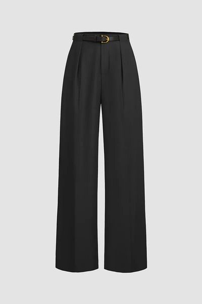 Hiccup High Waist Pleated Wide Leg Pants