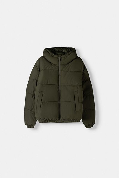 Bershka Puffer jacket with hood