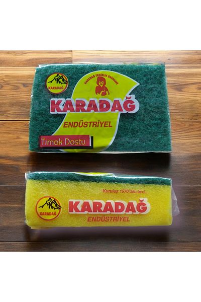 Karadağ Industrial Large Size Dish Sponge 4 Pieces Separate Package