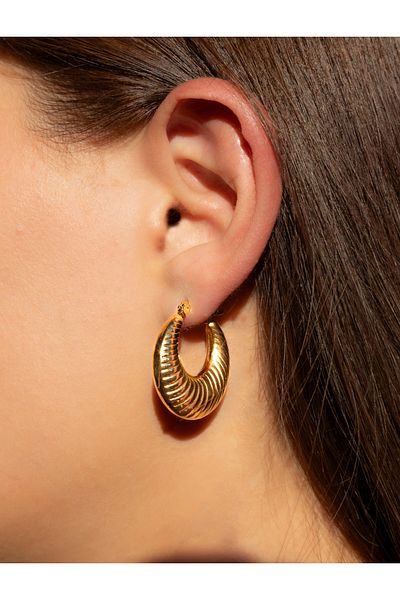 Monilia Women's Vintage Shell Steel Earrings