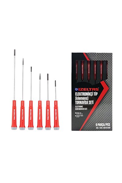 İzeltaş Tornavida Seti Elektronikçi Tip Klemens 6 Parça