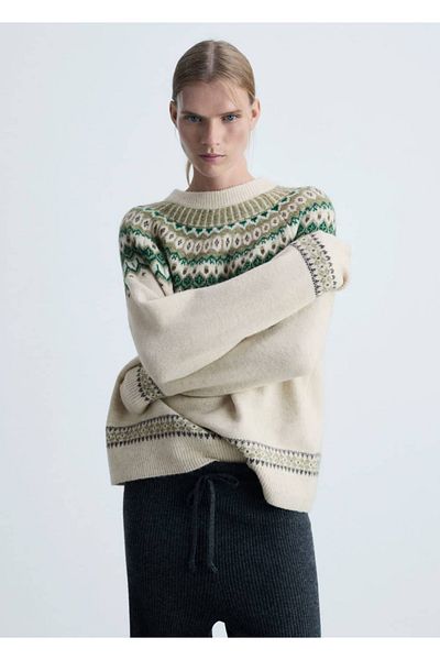 MANGO Woman Round neck knitwear sweater