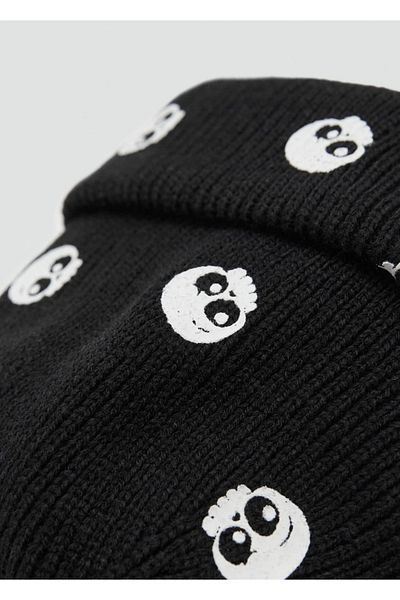 MANGO Kids Beret z dzianiny w kształcie czaszki