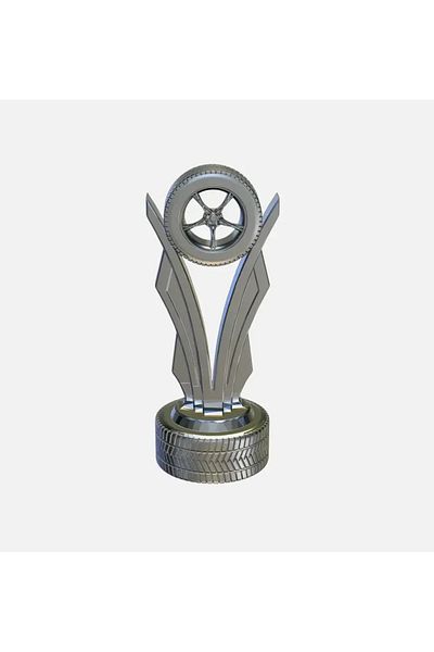 3DLAYERCRAFT Μοντέλο Ασημί Γκρι Αγωνιστικό Κύπελλο 23 cm - Διακόσμηση δώρου