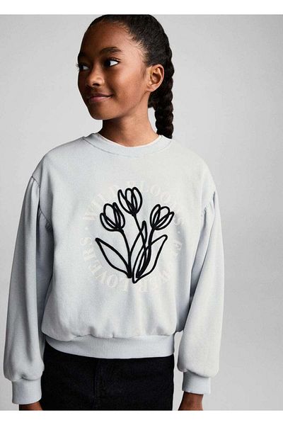 MANGO Kids Hanorac din bumbac cu detaliu de prelucrare
