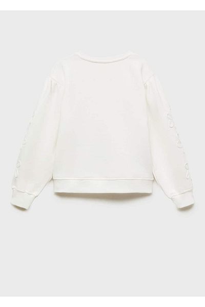 MANGO Kids Βαμβακερό φούτερ με λεπτομέρεια κεντήματος