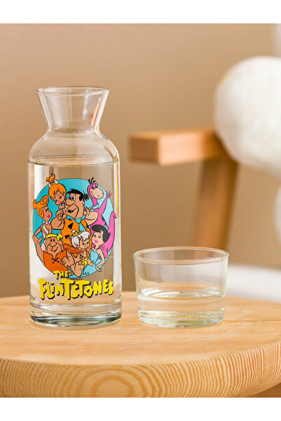 LC Waikiki Karışık Baskılı Taş Devri Baskılı Cam Sürahi 700 Ml