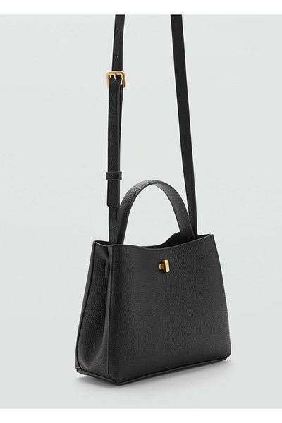MANGO Woman Mini-Shopper-Tasche mit metallischen Details
