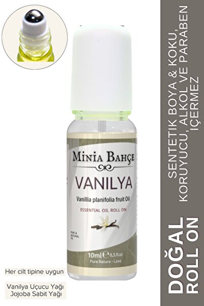 Minia Bahçe Bitki ve Sanat Atölyesi Doğal Roll | Vanilya & Jojoba Yağı – 10 ml